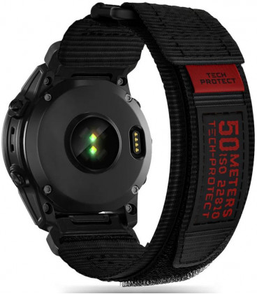 Juoda apyrankė Garmin Fenix 5 / 6 / 6 PRO / 7 laikrodžiui "Tech-Protect Scout Pro"