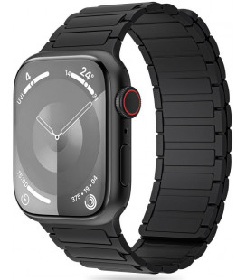 Juoda apyrankė Apple Watch 6 / 7 / 8 / 9 / SE / Ultra 1 / 2 (42 / 44 / 45 / 49 mm) laikrodžiui "Tech-Protect Iconband Magnetic"