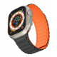 Juoda / oranžinė apyrankė Apple Watch 6 / 7 / 8 / 9 / SE / Ultra 1 / 2 (42 / 44 / 45 / 49 mm) laikrodžiui "Tech-Protect Iconband