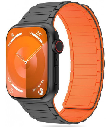 Pilka / oranžinė apyrankė Apple Watch 6 / 7 / 8 / 9 / SE / Ultra 1 / 2 (42 / 44 / 45 / 49 mm) laikrodžiui "Tech-Protect Iconband