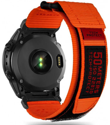 Oranžinė apyrankė Garmin Fenix 5 / 6 / 6 PRO / 7 laikrodžiui "Tech-Protect Scout Pro"