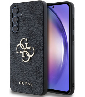 Pilkas dėklas Samsung Galaxy A55 5G telefonui "Guess PU 4G Metal Logo Case"