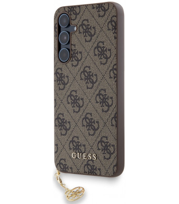 Rudas dėklas Samsung Galaxy A55 5G telefonui "Guess 4G Charms Case"