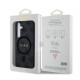 Juodas dėklas Samsung Galaxy S24 telefonui "Guess PU Leather 4G Colored Ring MagSafe Case"