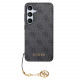 Pilkas dėklas Samsung Galaxy S24 telefonui "Guess 4G Charms Case"