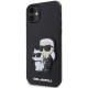 Juodas dėklas Apple iPhone 11 telefonui "Karl Lagerfeld PU Saffiano Karl and Choupette NFT Case"