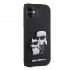 Juodas dėklas Apple iPhone 11 telefonui "Karl Lagerfeld PU Saffiano Karl and Choupette NFT Case"