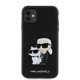 Juodas dėklas Apple iPhone 11 telefonui "Karl Lagerfeld PU Saffiano Karl and Choupette NFT Case"