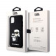 Juodas dėklas Apple iPhone 11 telefonui "Karl Lagerfeld PU Saffiano Karl and Choupette NFT Case"