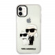 Skaidrus dėklas Apple iPhone 11 telefonui "Karl Lagerfeld IML Glitter Karl and Choupette NFT Case"