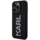 Juodas dėklas Apple iPhone 15 Pro Max telefonui "Karl Lagerfeld 3D Rubber Glitter Logo Karl Case"