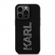 Juodas dėklas Apple iPhone 15 Pro Max telefonui "Karl Lagerfeld 3D Rubber Glitter Logo Karl Case"