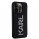 Juodas dėklas Apple iPhone 15 Pro Max telefonui "Karl Lagerfeld 3D Rubber Glitter Logo Karl Case"