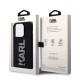 Juodas dėklas Apple iPhone 15 Pro Max telefonui "Karl Lagerfeld 3D Rubber Glitter Logo Karl Case"