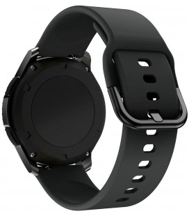Juoda silikoninė 20mm apyrankė laikrodžiams "Silicone Strap TYS"