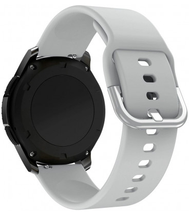Pilka silikoninė 20mm apyrankė laikrodžiams "Silicone Strap TYS"