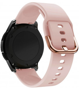 Rožinė silikoninė 20mm apyrankė Samsung Galaxy Watch 4 / 5 / 5 Pro / 6 laikrodžiams "Silicone Strap TYS"