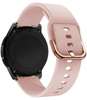 Rožinė silikoninė 20mm apyrankė Samsung Galaxy Watch 4 / 5 / 5 Pro / 6 laikrodžiams "Silicone Strap TYS"