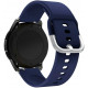 Mėlyna silikoninė 22mm apyrankė laikrodžiams "Silicone Strap TYS"