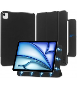 Juodas atverčiamas dėklas Apple iPad Air 13 2024 planšetei "Tech-Protect Smartcase Magnetic"