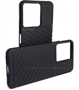 Juodas dėklas Xiaomi Redmi 13C / Poco C65 telefonui "Thunder Case"
