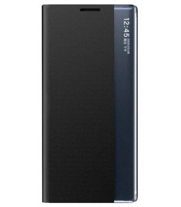 Juodas atverčiamas dėklas Xiaomi Redmi 13C / Poco C65 telefonui "New Sleep Case"