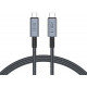 Pilkas USB-C - USB-C PD240W 100cm laidas "Tech-Protect Ultraboost Max USB 4.0 8K 40GBPS"
