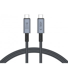 Pilkas USB-C - USB-C PD240W 100cm laidas "Tech-Protect Ultraboost Max USB 4.0 8K 40GBPS"