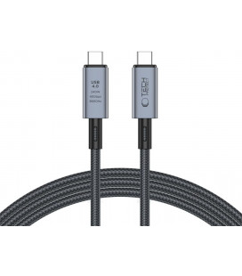 Pilkas USB-C - USB-C PD240W 200cm laidas "Tech-Protect Ultraboost Max USB 4.0 8K 40GBPS"