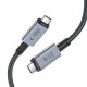 Pilkas USB-C - USB-C PD240W 200cm laidas "Tech-Protect Ultraboost Max USB 4.0 8K 40GBPS"