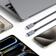 Pilkas USB-C - USB-C PD240W 200cm laidas "Tech-Protect Ultraboost Max USB 4.0 8K 40GBPS"