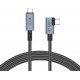 Pilkas USB-C - USB-C L PD240W 150cm laidas "Tech-Protect Ultraboost Max USB 4.0 8K 40GBPS"