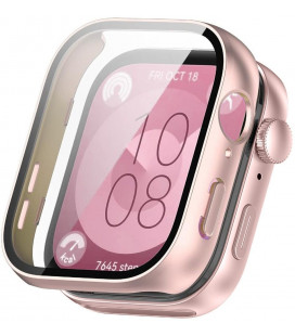 Rožinis dėklas Huawei Watch Fit 3 laikrodžiui "Tech-Protect Defense360"
