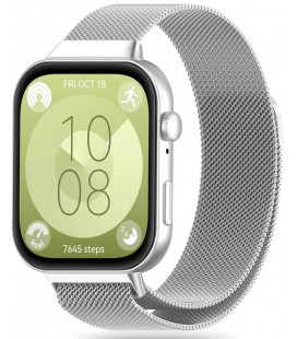 Sidabrinės spalvos apyrankė Huawei Watch Fit 3 / 4 / 4 Pro laikrodžiui "Tech-Protect Milaneseband"