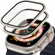 Apsauginis grūdintas stiklas (Titanium) Apple Watch Ultra 1 / 2 / 3 (49mm) laikrodžiui "HOFI Glass Ring 2-Pack"