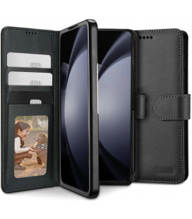 Juodas atverčiamas dėklas Samsung Galaxy Z Fold 6 telefonui "Tech-Protect Wallet"