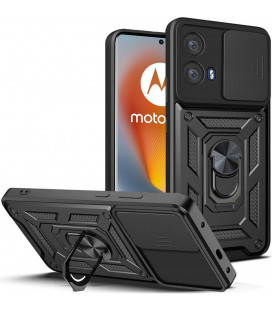 Juodas dėklas Motorola Edge 50 Fusion 5G telefonui "Tech-Protect Camshield Pro"