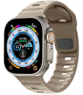 Pilka (Cashmere Beige) apyrankė Apple Watch 4 / 5 / 6 / 7 / 8 / 9 / SE / Ultra 1 / 2 (42 / 44 / 45 / 49 mm) laikrodžiui "Tech-Pr