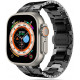 Juoda apyrankė Apple Watch 4 / 5 / 6 / 7 / 8 / 9 / SE / Ultra 1 / 2 (42 / 44 / 45 / 49 mm) laikrodžiui "Tech-Protect Stainless L