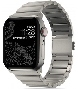 Pilka (Titanium) apyrankė Apple Watch 6 / 7 / 8 / 9 / 10 / SE / Ultra 1 / 2 ( 44 / 45 / 46 / 49 mm) "Tech-Protect Steelband"