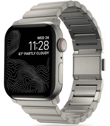 Pilka (Titanium) apyrankė Apple Watch 8 / 9 / 10 / 11 / SE / ULTRA (44 / 45 / 46 / 49 MM) "Tech-Protect Steelband"