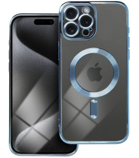 Mėlynas / skaidrus dėklas Apple iPhone 15 Pro Max telefonui "Electro Mag Cover"