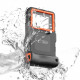 Juodas / oranžinis universalus dėklas telefonui nardymui "Tech-Protect IPX8 Diving Waterproof"