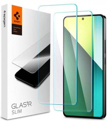 Apsauginis grūdintas stiklas Xiaomi Redmi Note 13 Pro 5G telefonui "Spigen Glas.TR Slim 2-Pack"