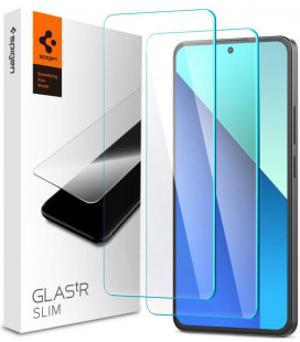 Apsauginis grūdintas stiklas Xiaomi Redmi Note 13 4G / LTE telefonui "Spigen Glas.TR Slim 2-Pack"