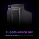Juodas atverčiamas dėklas Apple iPad Pro 13” 7 / 8 / 2024-2025 planšetei "Spigen Rugged Armor PRO"