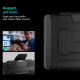 Juodas atverčiamas dėklas Apple iPad Pro 13” 7 / 8 / 2024-2025 planšetei "Spigen Rugged Armor PRO"