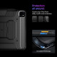 Juodas atverčiamas dėklas Apple iPad Pro 13” 7 / 8 / 2024-2025 planšetei "Spigen Rugged Armor PRO"