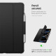 Juodas atverčiamas dėklas Apple iPad Pro 13” 7 / 8 / 2024-2025 planšetei "Spigen Rugged Armor PRO"