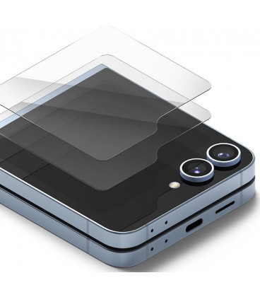Apsauginis grūdintas stiklas išoriniam ekranui Samsung Galaxy Z Flip 6 / 7 FE telefonui "Ringke Cover Display 2-Pack"